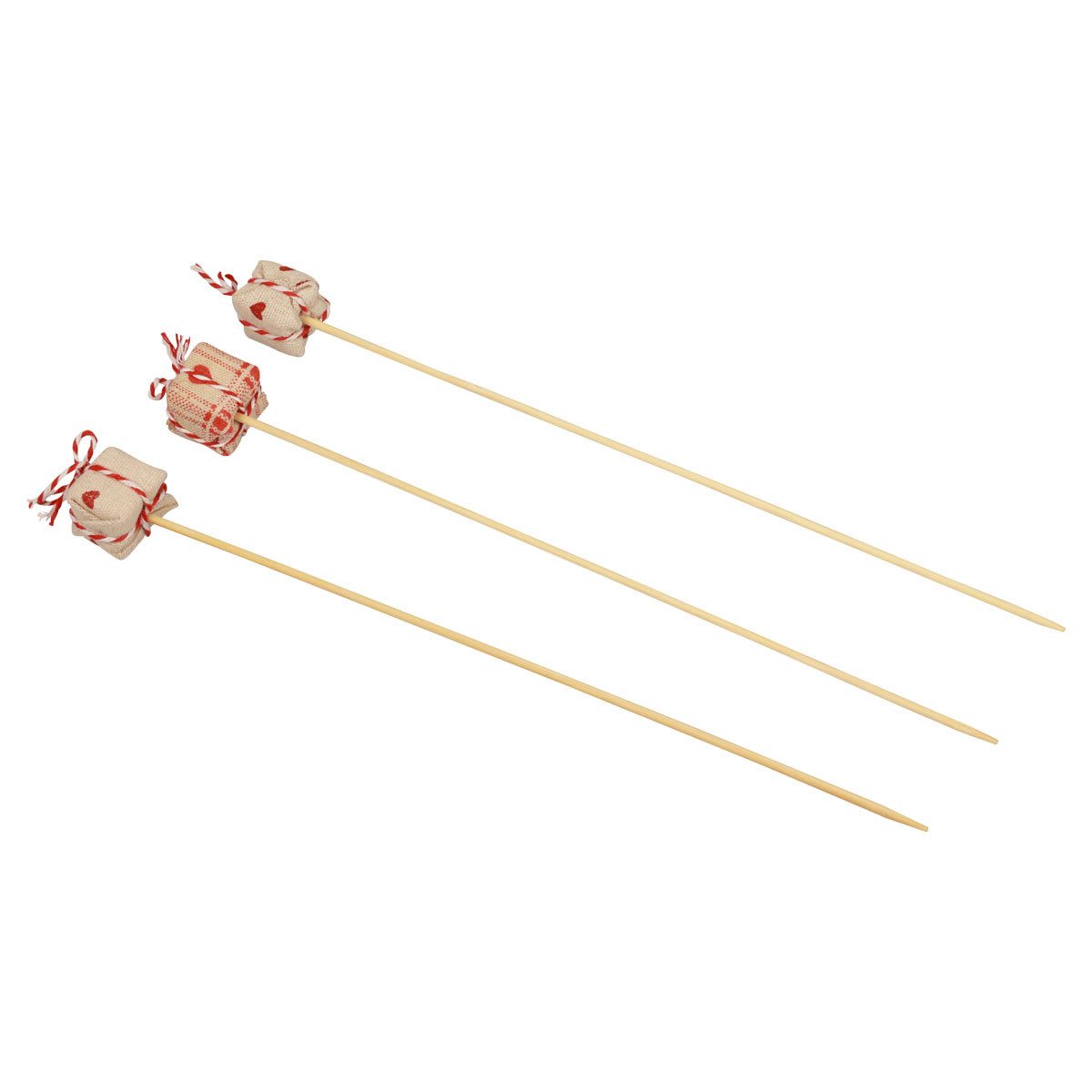 Florists Products Weihnachtsmann Blumenstecker Weihnachten Deko Geschenkpäckchen 2,5cm Vintage, 15 Stü