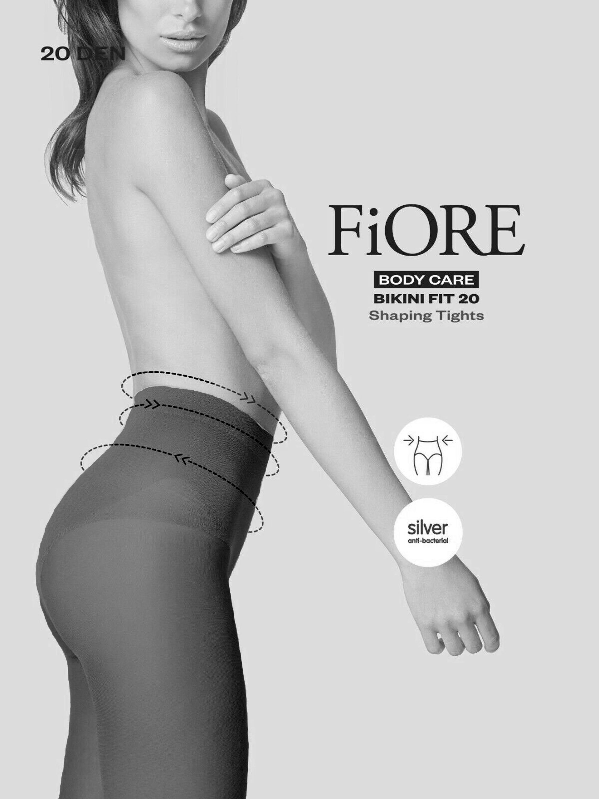 Fiore Stützstrumpfhose Bodycare (Packung 1 St. 1 Paar) Feinstrumpfhose 20DEN mit Bauch-weg Shaping-Effekt