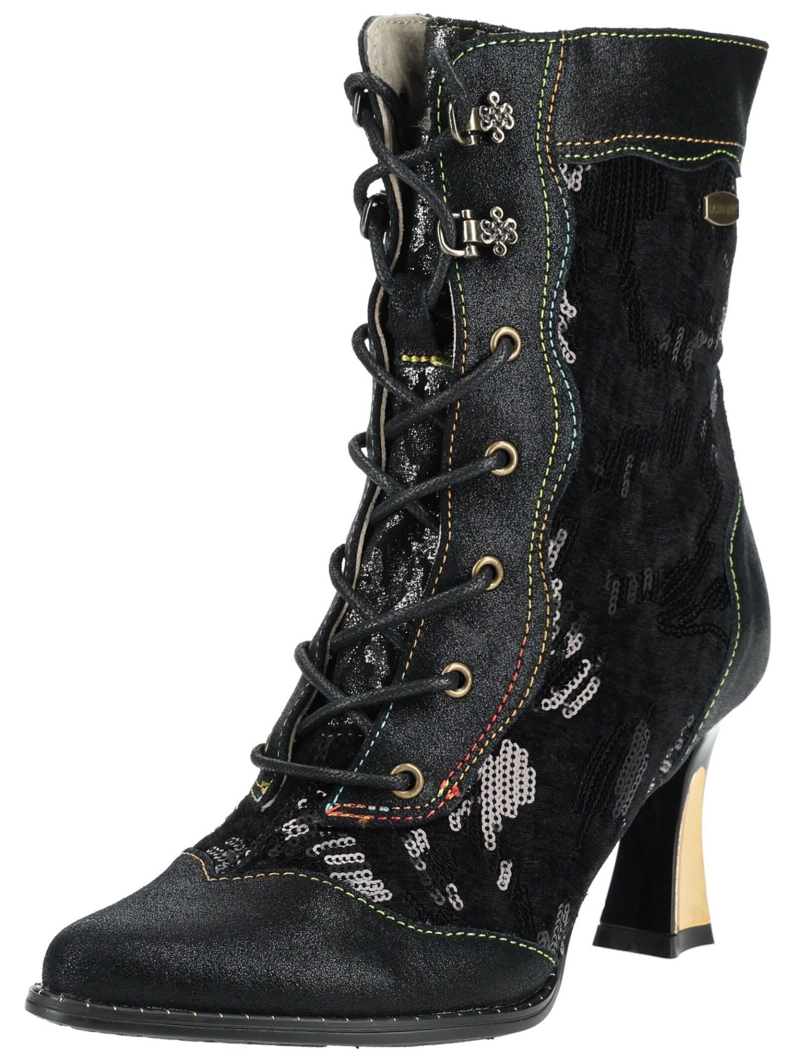 LAURA VITA LAURA VITA Stiefelette Leder/Textil High-Heel-Stiefelette