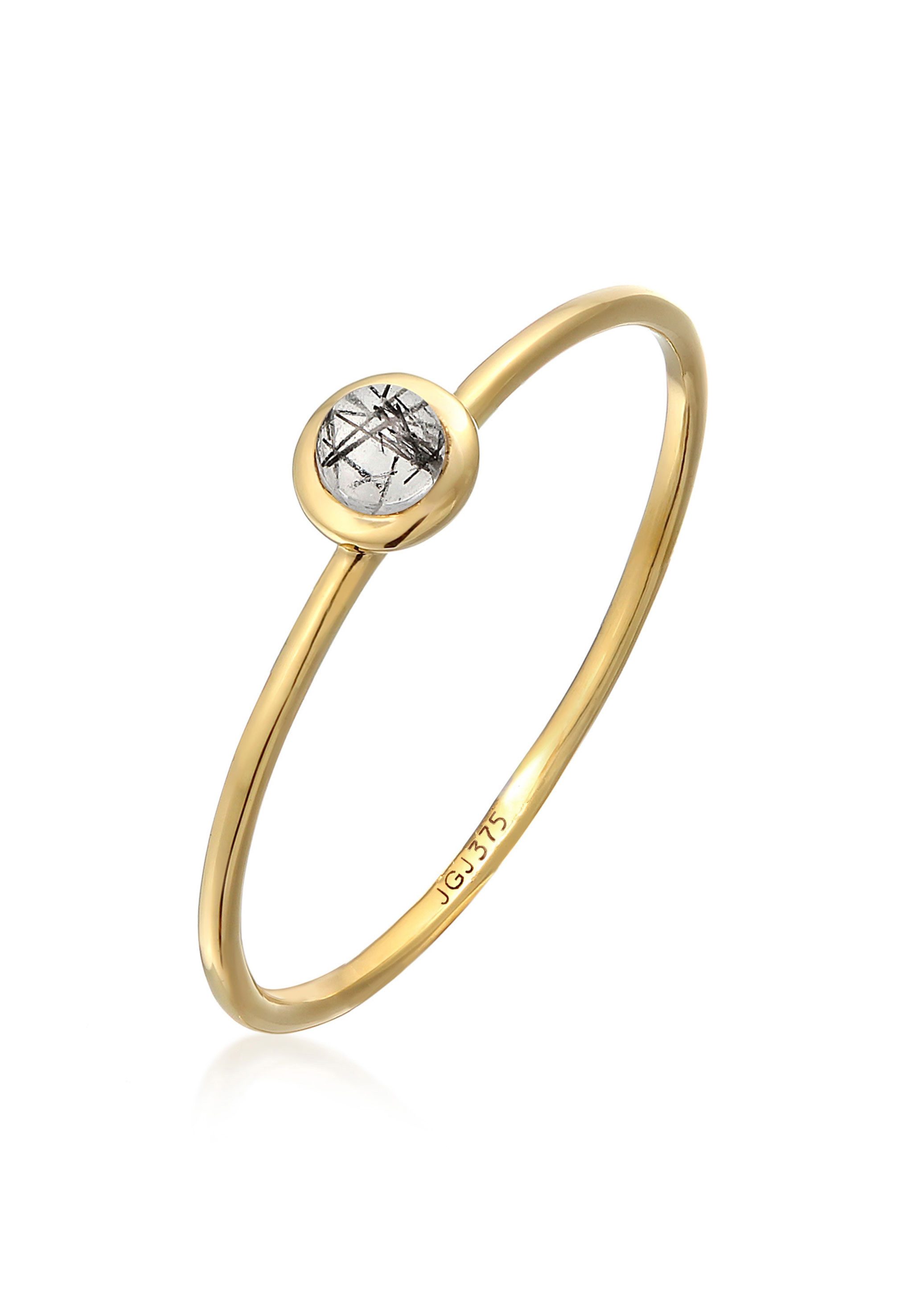 Elli Premium Fingerring Solitär Mondstein Edelstein 375 Gelbgold günstig online kaufen