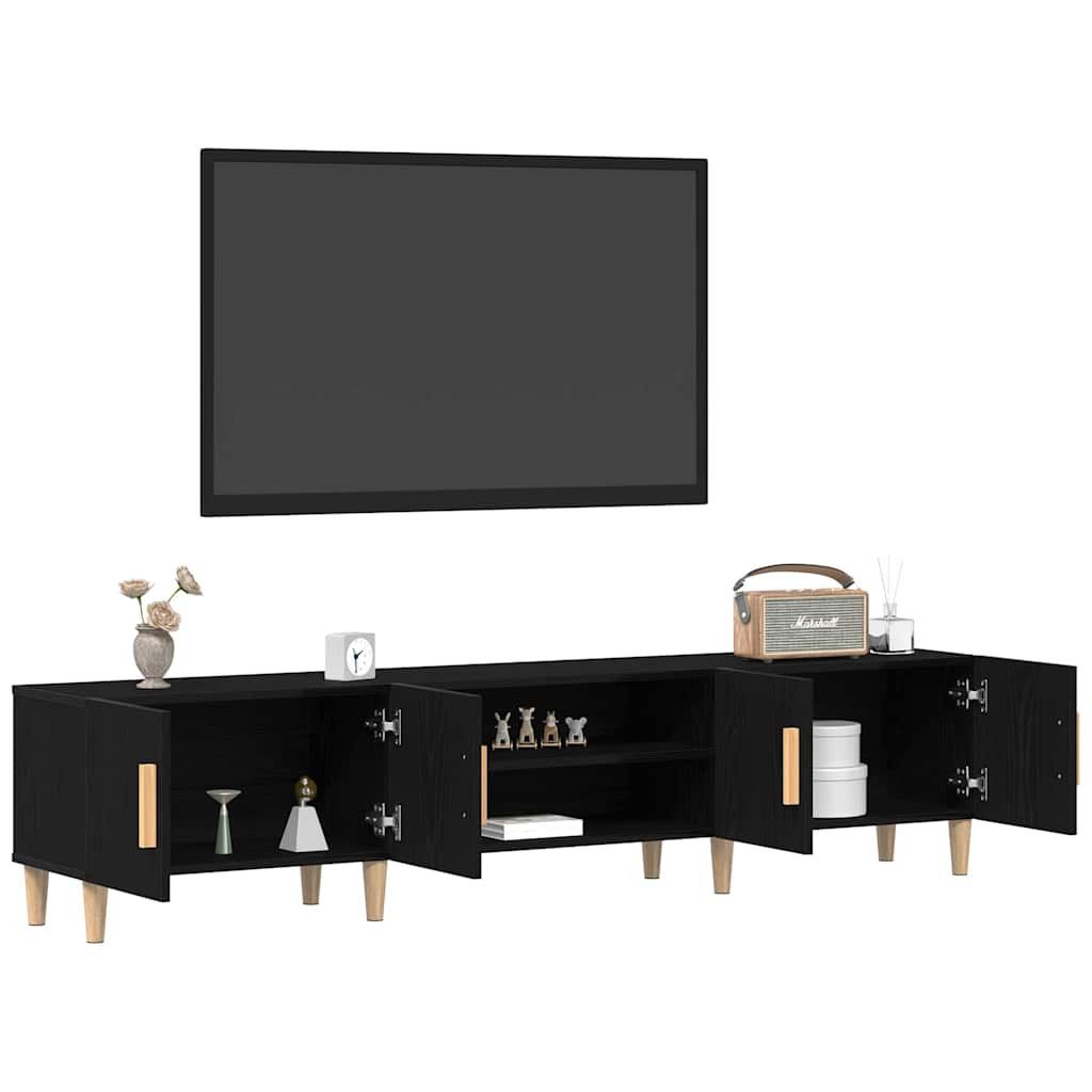 vidaXL TV-Schrank TV-Schränk Schwarz Eichen-Optik 180 x 31,5 x 40 cm (1-St) günstig online kaufen
