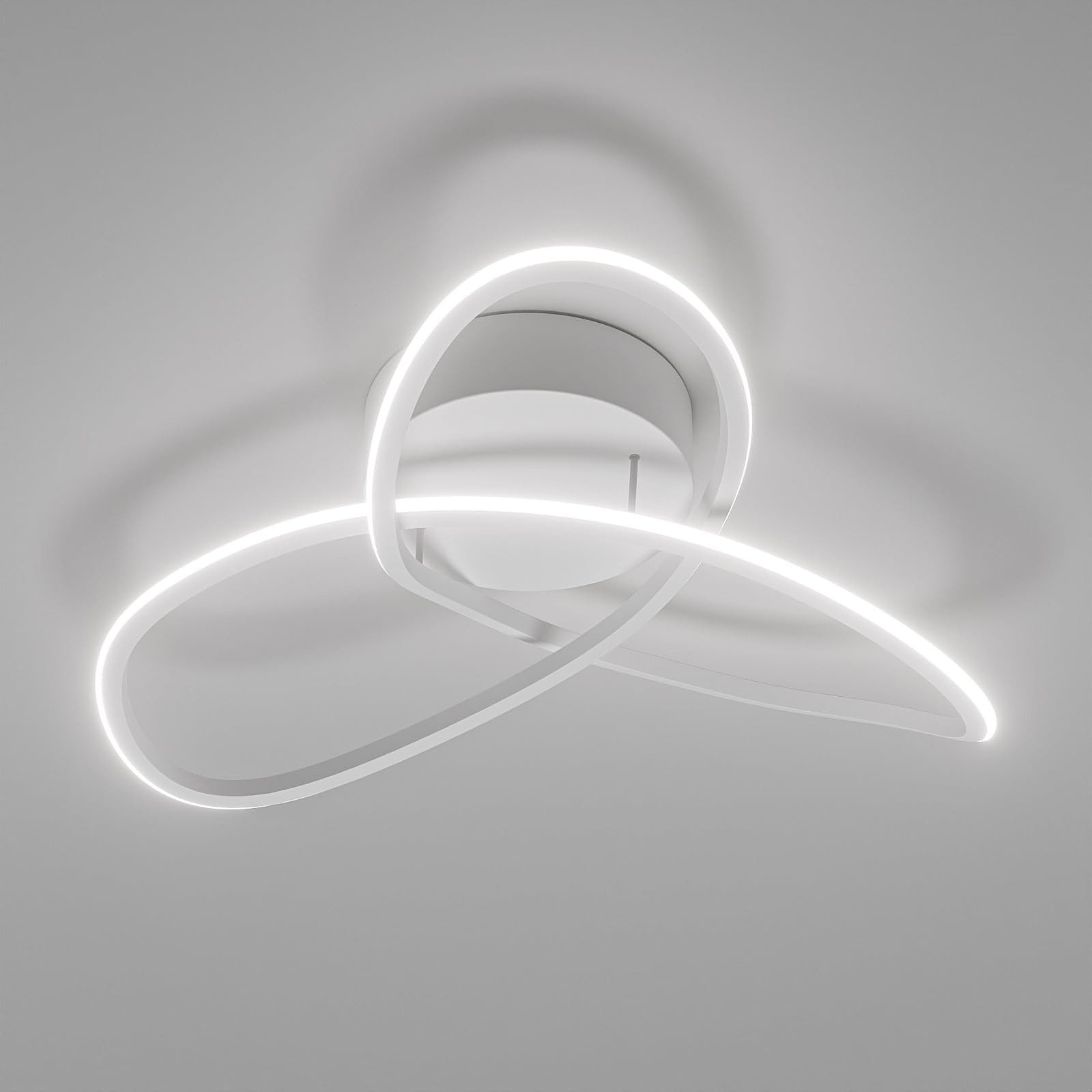 LQWELL LED Deckenleuchte Modern Led Deckenleuchte Schlafzimmerleuchte Wohnzimmerleuchte, LED fest integriert, Warmweiß (3000K)/ Neutralweiß (4000K)/ Kaltweiß (6500K), augenschonende Deckenbeleuchtung, für Wohnzimmer, Schlafzimmer, Küchen, Flure, Balkone, Badezimmer