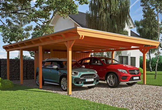Skanholz Doppelcarport »Emsland«, 223 cm Einfahrtshöhe ...