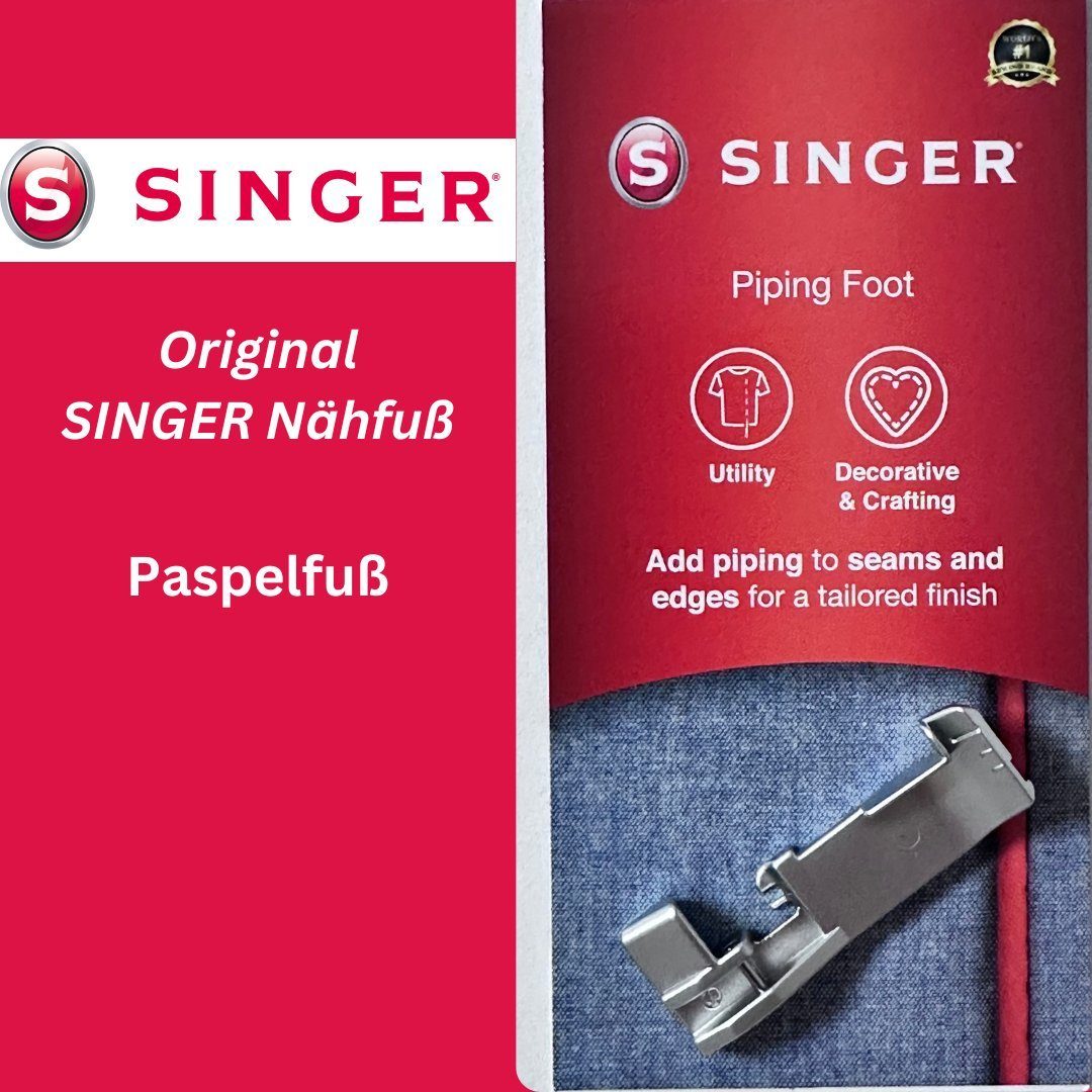 Singer Overlock-Nähmaschine Original SINGER Paspelfuß für Maschinentyp SA