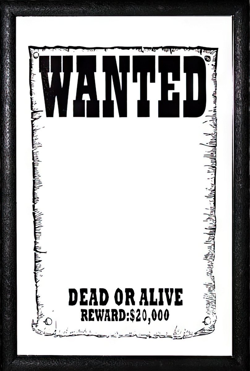 Close Up Wandspiegel Wanted Spiegel dead or alive