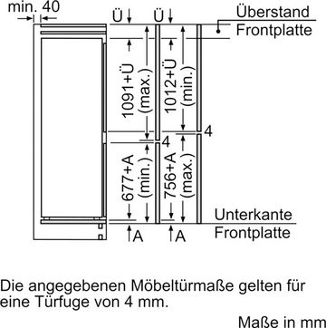 Constructa Einbaukühlgefrierkombination CK786NSE0, 177,2 cm hoch, 54,1 cm breit