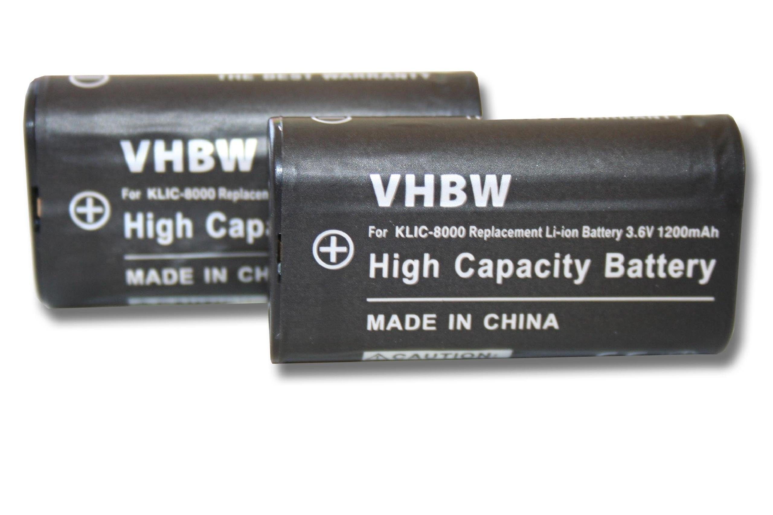vhbw Ersatz für Ricoh DB-50 für Kamera-Akku Li-Ion 1200 mAh (3,6 V)