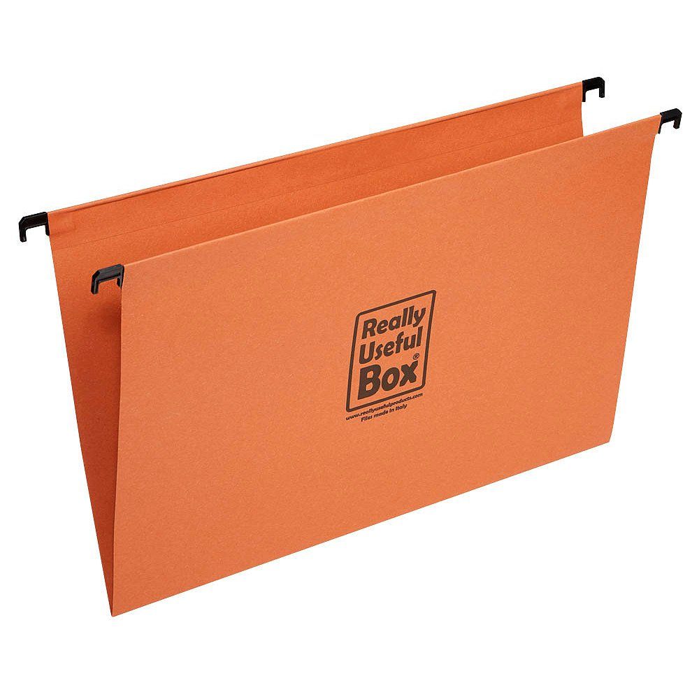 REALLYUSEFULBOX Hängeregistraturkorb Hängetaschen Foolscap orange - 100er Pack