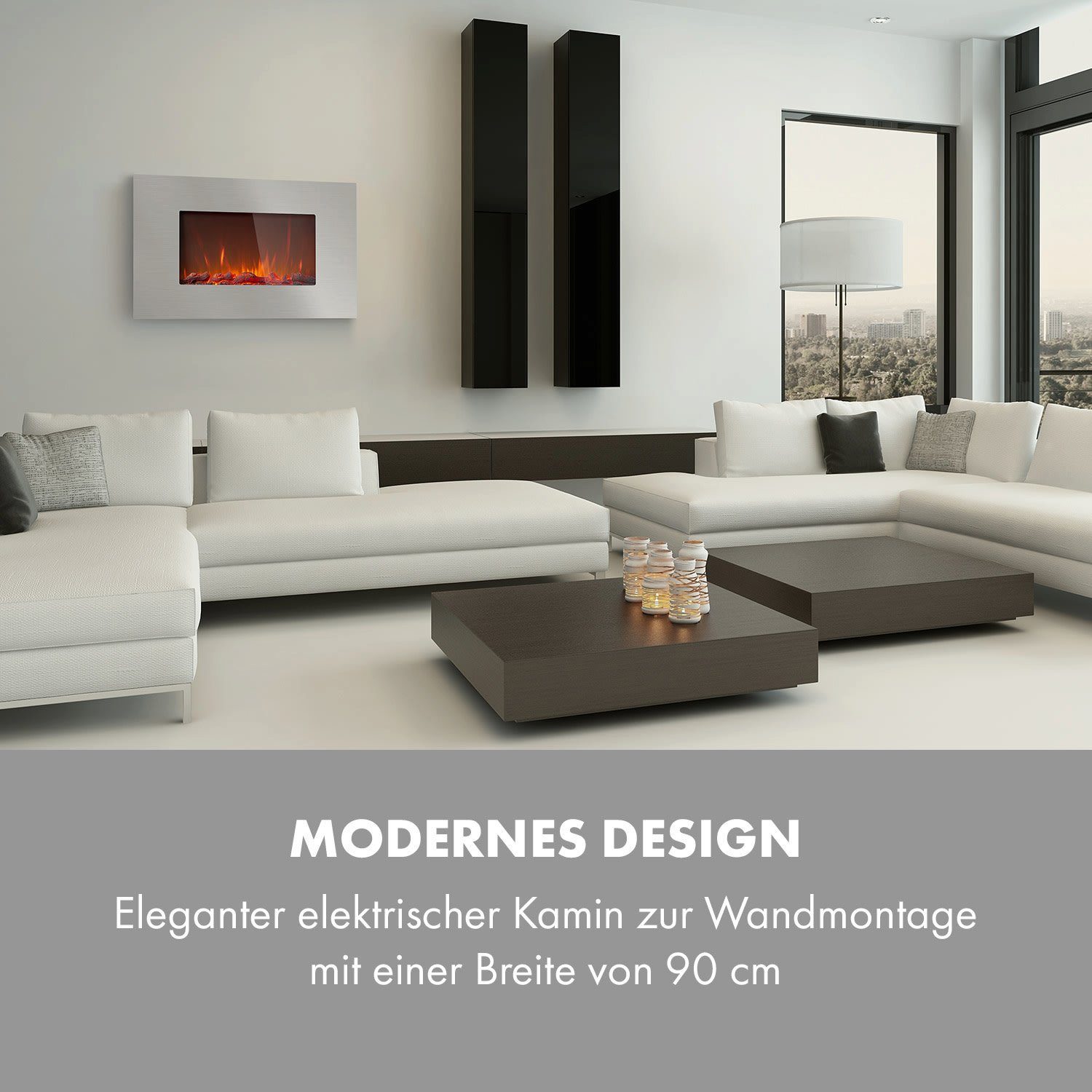 Klarstein Elektrokamin Lausanne Luxe, elektrischer Kamin Heizfunktion elekt günstig online kaufen