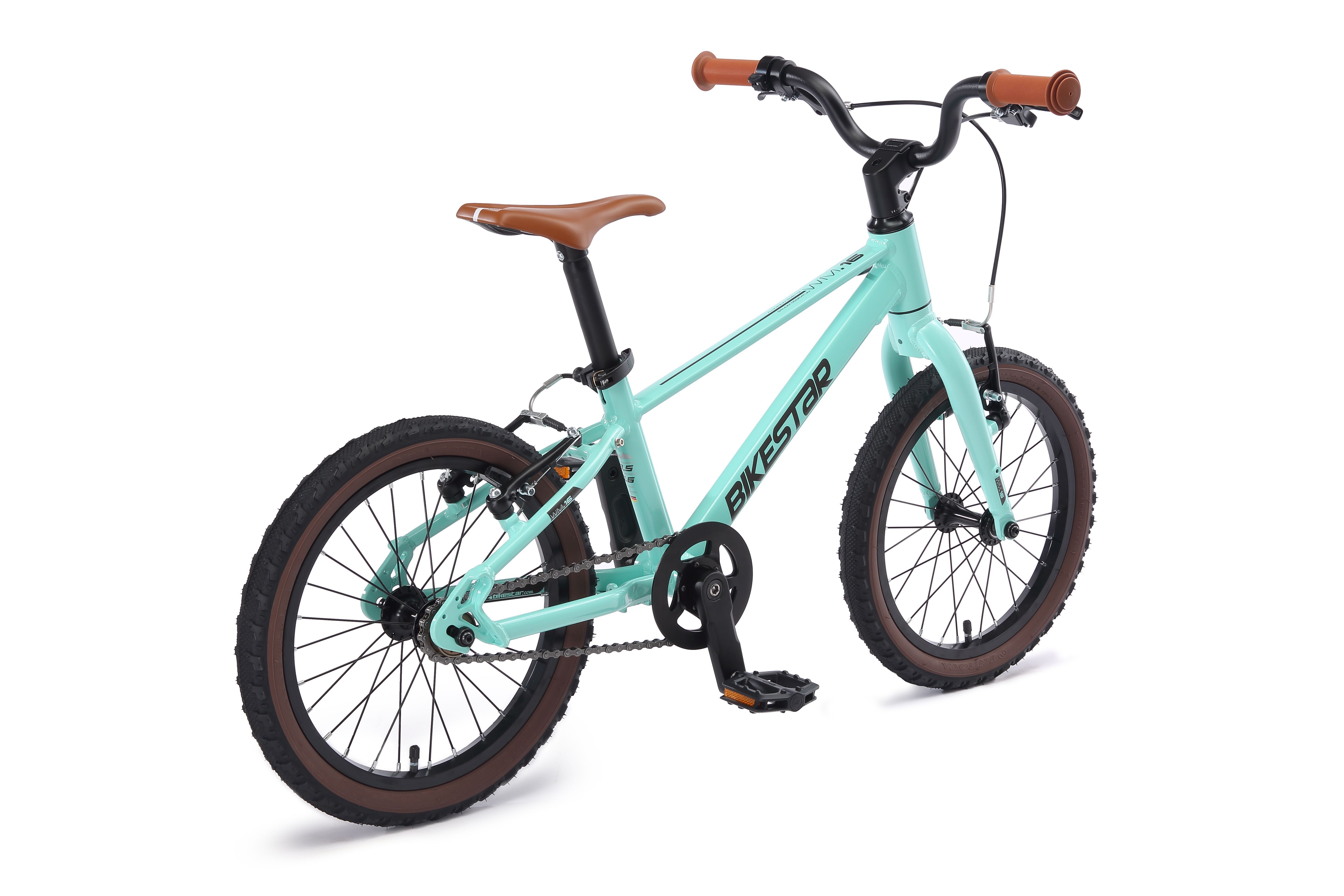 Bikestar Kinderfahrrad Leichtgewicht 6 kg 16 Zoll Aluminium ab 4 Jahre, 1 Gang, Reflektierende Reifen, leichtes Treten, ergonomischer Rahmen