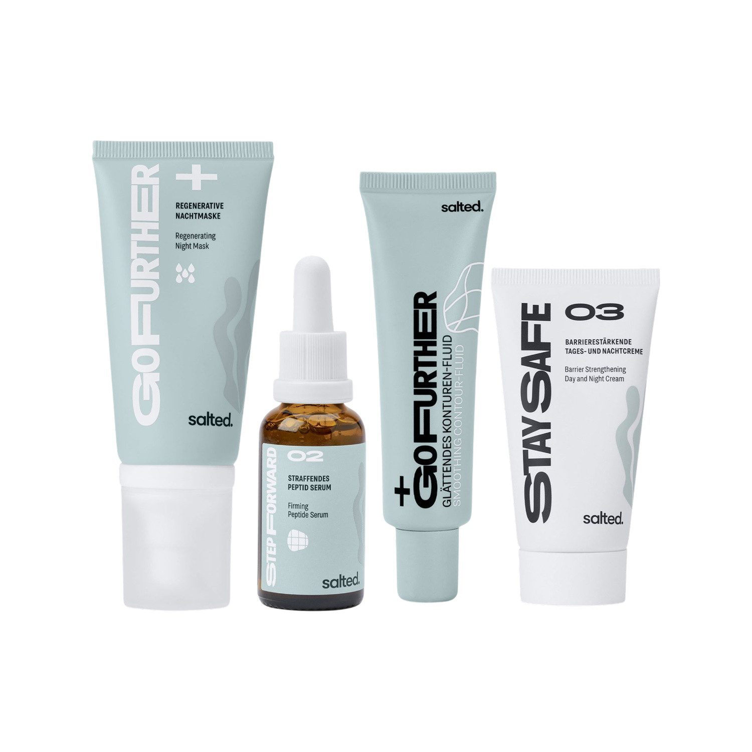 salted. Gesichtspflege-Set Face: Straffung & Regeneration, ohne Duft