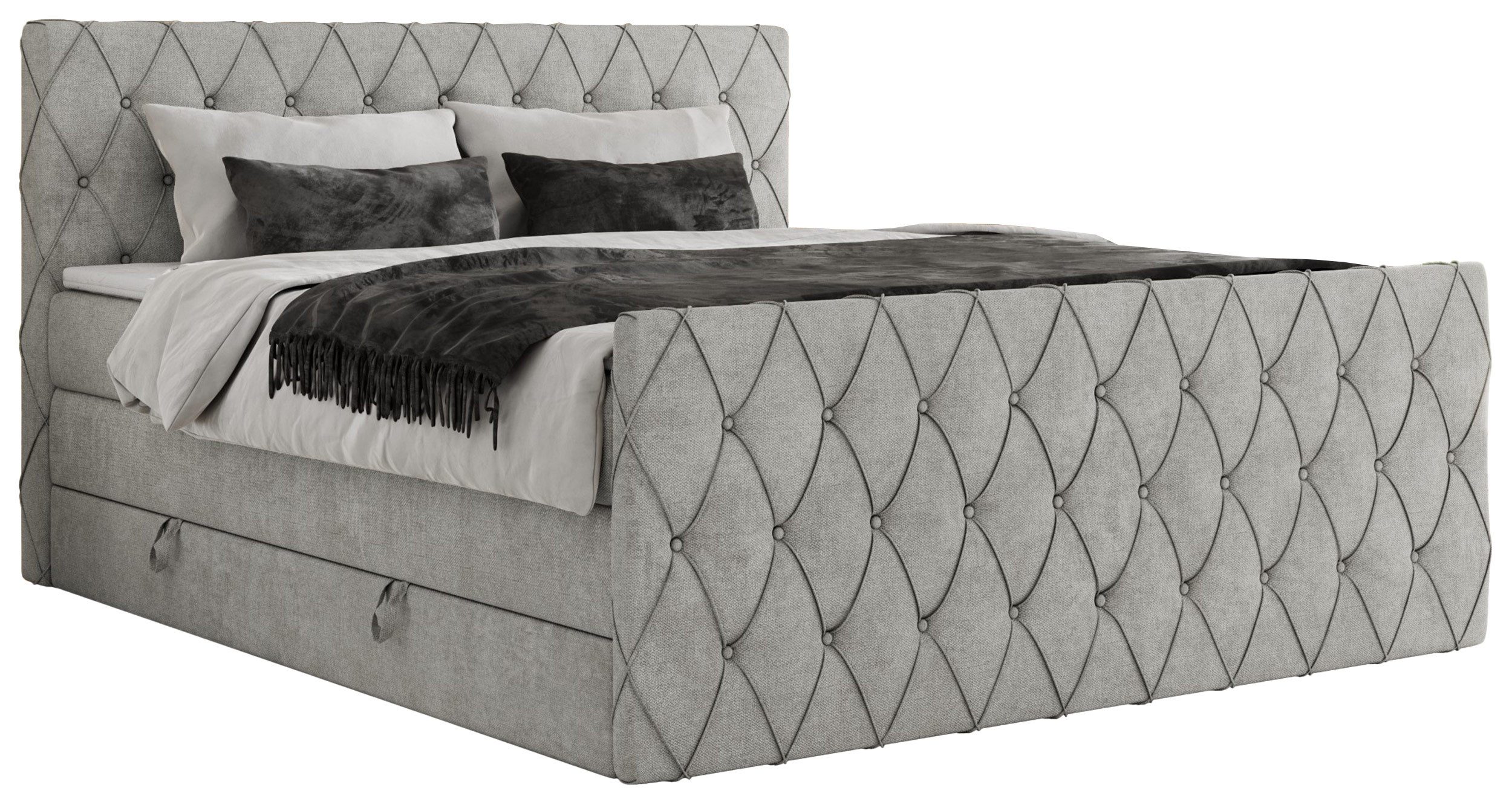 MKS MÖBEL Boxspringbett MIREN KING DUO (Set, Packung, Doppelbett, Kopfteil, günstig online kaufen