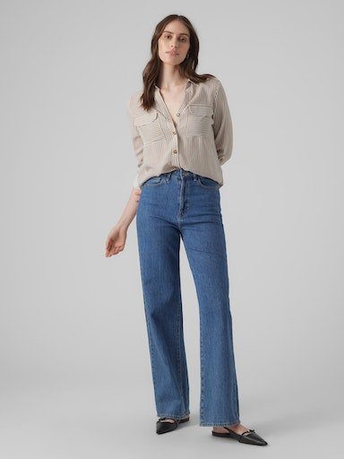 Vero Moda Hemdbluse VMBUMPY L/S SHIRT NEW WVN GA NOOS Viskose, regular fit günstig online kaufen