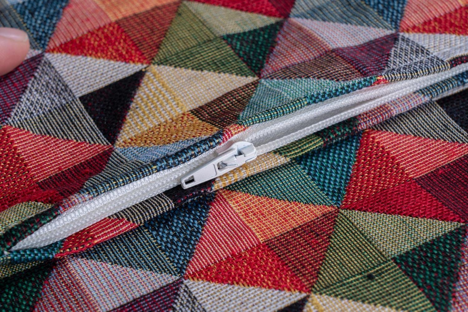Kissenhülle TALOS, B 40 cm x L 40 cm, Mehrfarbig, mit Dreiecksmuster