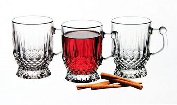 Pasabahce Gläser-Set Coffee-Mugs, Glas, Cup Teeglas Set 6 Teilig, Spülmaschinengeeignet