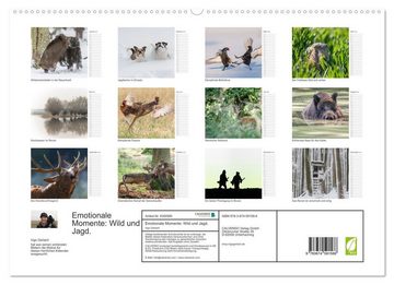 CALVENDO Wandkalender Emotionale Momente: Wild und Jagd. (Premium, hochwertiger DIN A2 Wandkalender 2023, Kunstdruck in Hochglanz)