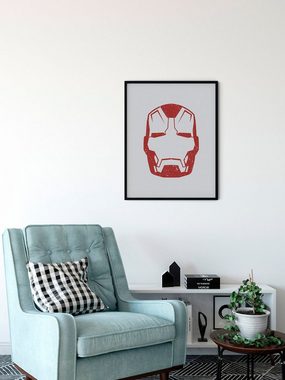 Komar Wandbild Iron Man Helmet MK 43, (1 St), Kinderzimmer, Schlafzimmer, Wohnzimmer