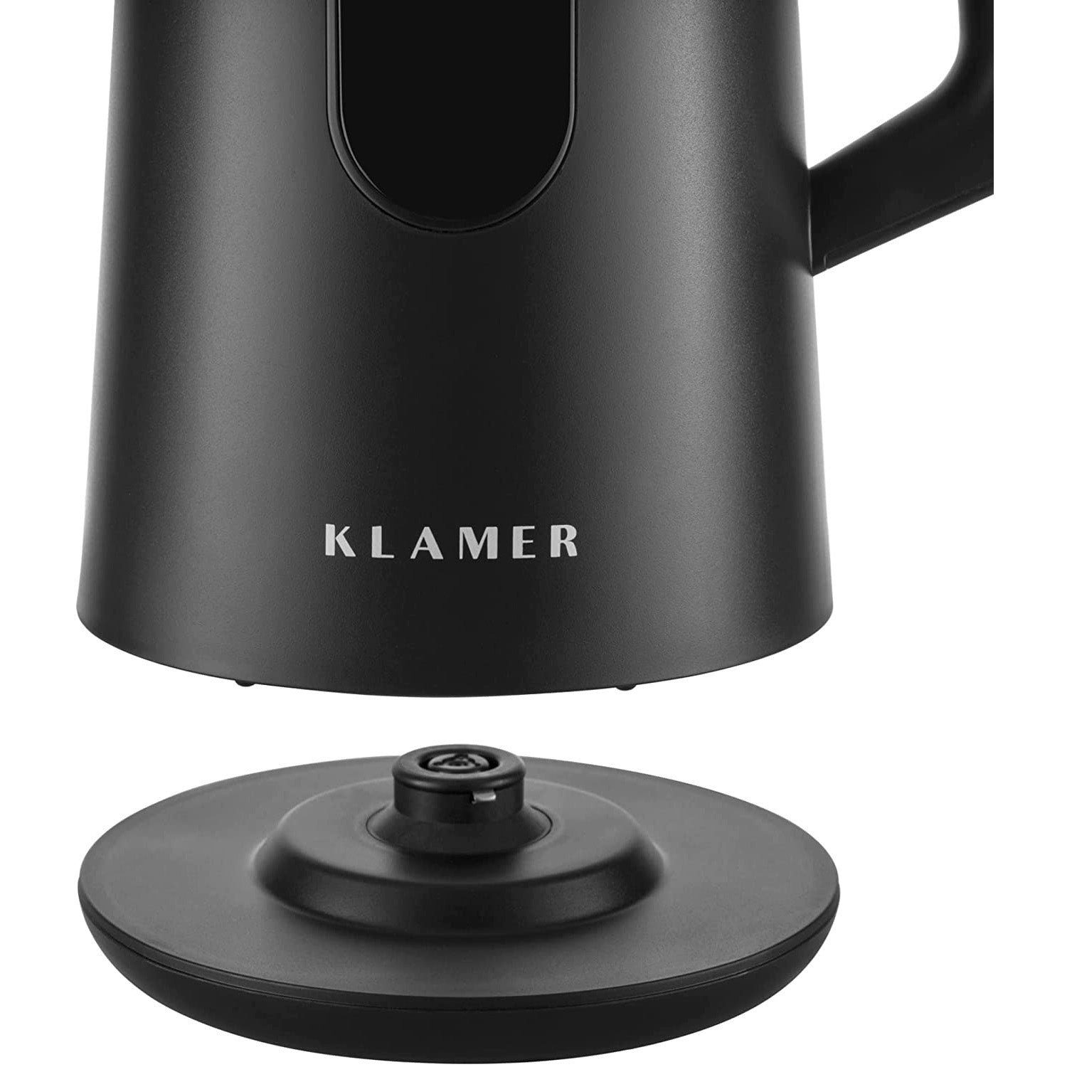 KLAMER Wasserkocher Edelstahl mit Temperatureinstellung 40-100°C, Warmhaltefunktion, matt…, 1,5 l, 1800 W, 1,5L, 5 Temp.-Einst., kalkfrei, BPA-frei, integrierter Auffangsieb