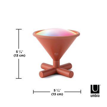 Umbra Cono Smarte Lampe, Tragbar mit Nanoleaf Technologie in Terrakotta Braun