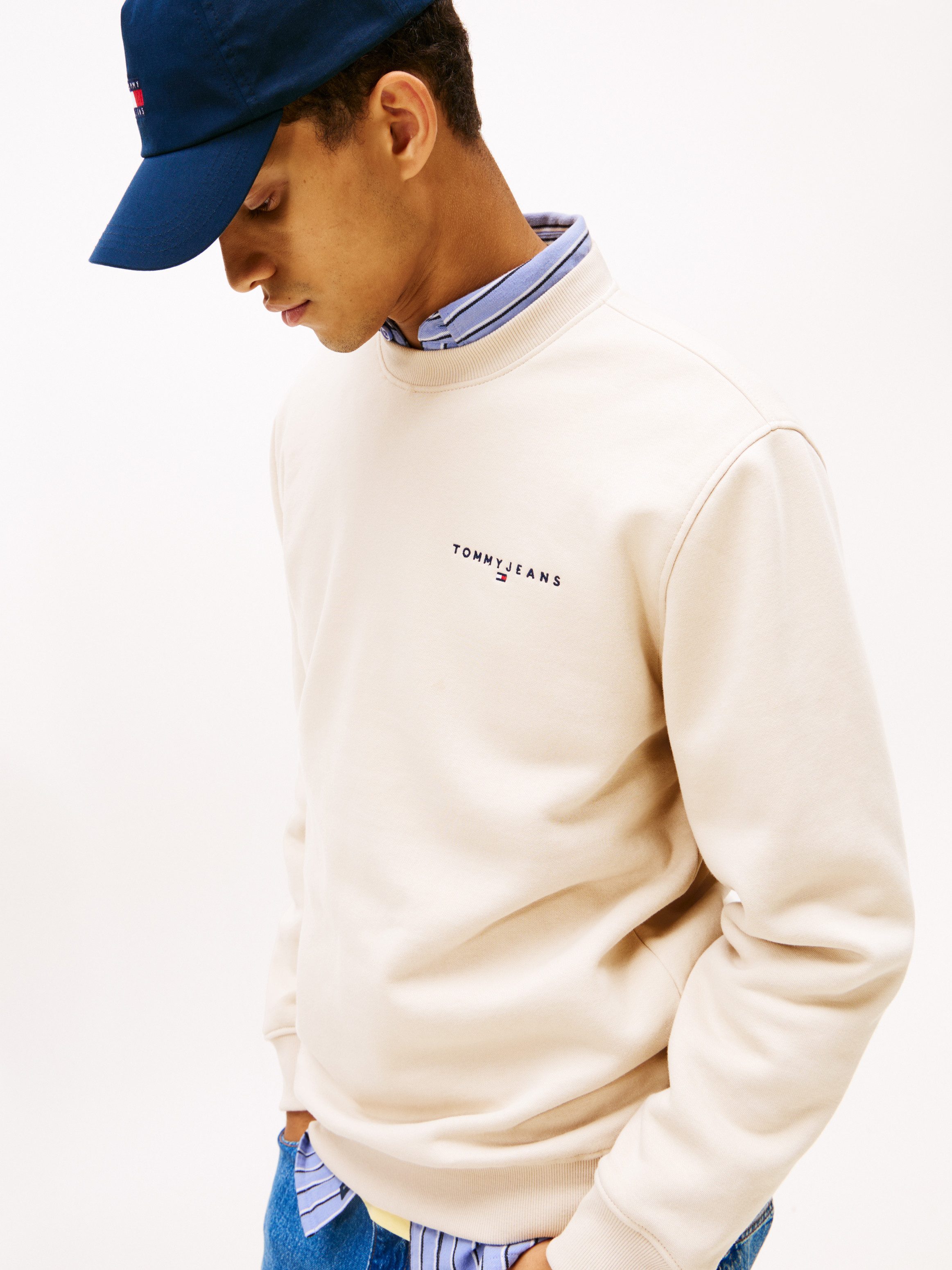 Tommy Jeans Sweatshirt TJM REG LINEAR CREW EXT mit Logostickerei günstig online kaufen