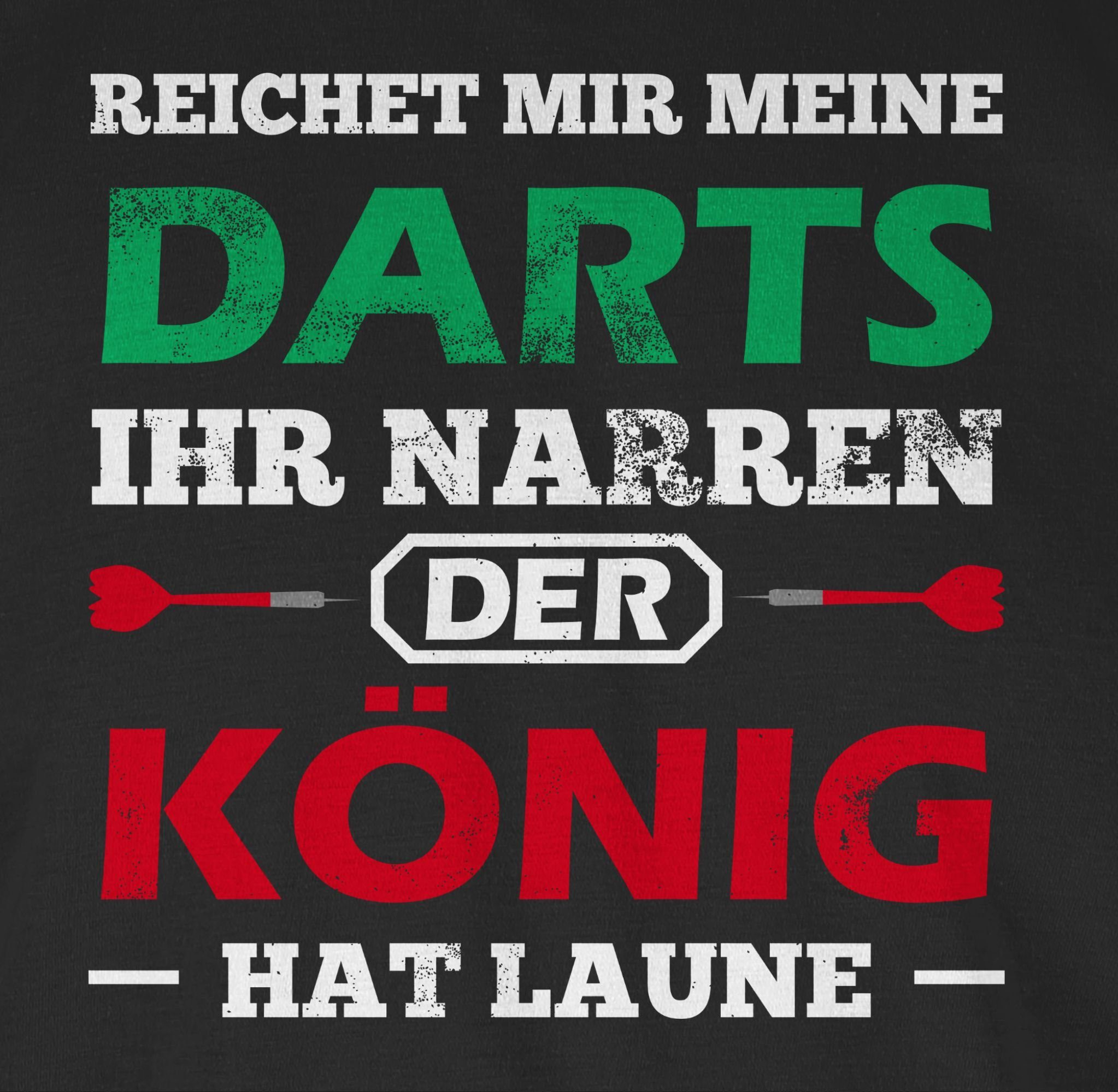 Sport Dart Schwarz Zubehör König 1 Shirtracer T-Shirt Spruch
