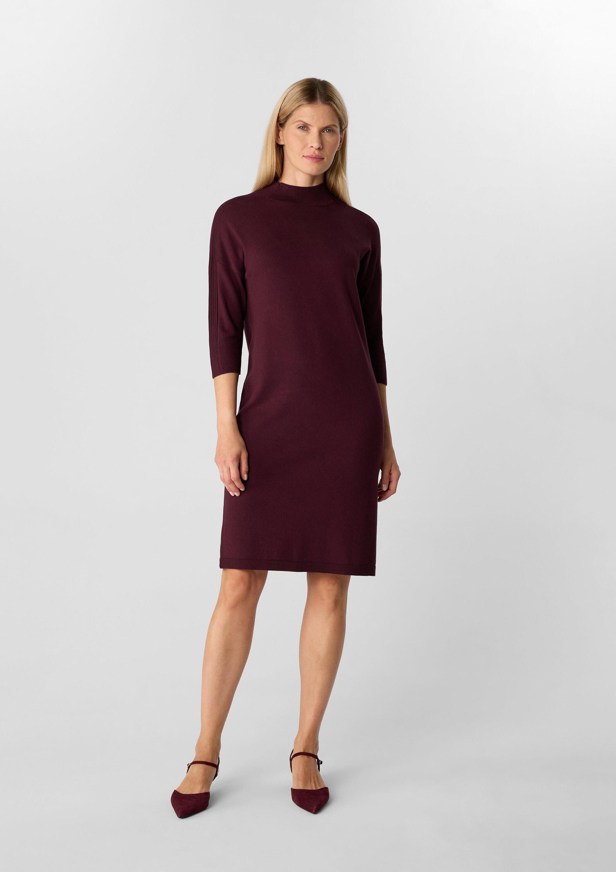 comma Minikleid Kleid Viskosestretch-Kleid mit Rippdetails