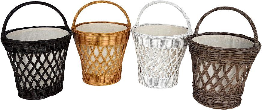 HOFMANN LIVING AND St), Tragegriff Rattan grau praktischem Wäschekorb (1 aus mit MORE