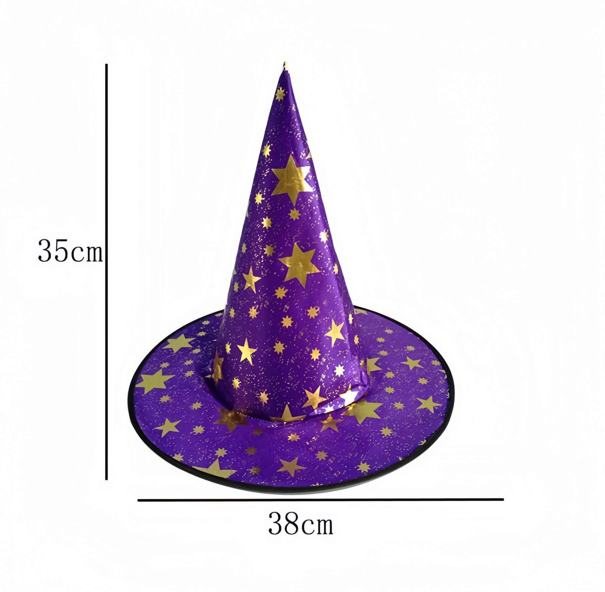 FOUORTUNATE-BEE Hexen-Kostüm 6er Set Halloween Zauberhüte mit Sternen für Kostüme, Bunte Hexenhüte als Zubehör für Halloween-Partys & Verkleidung