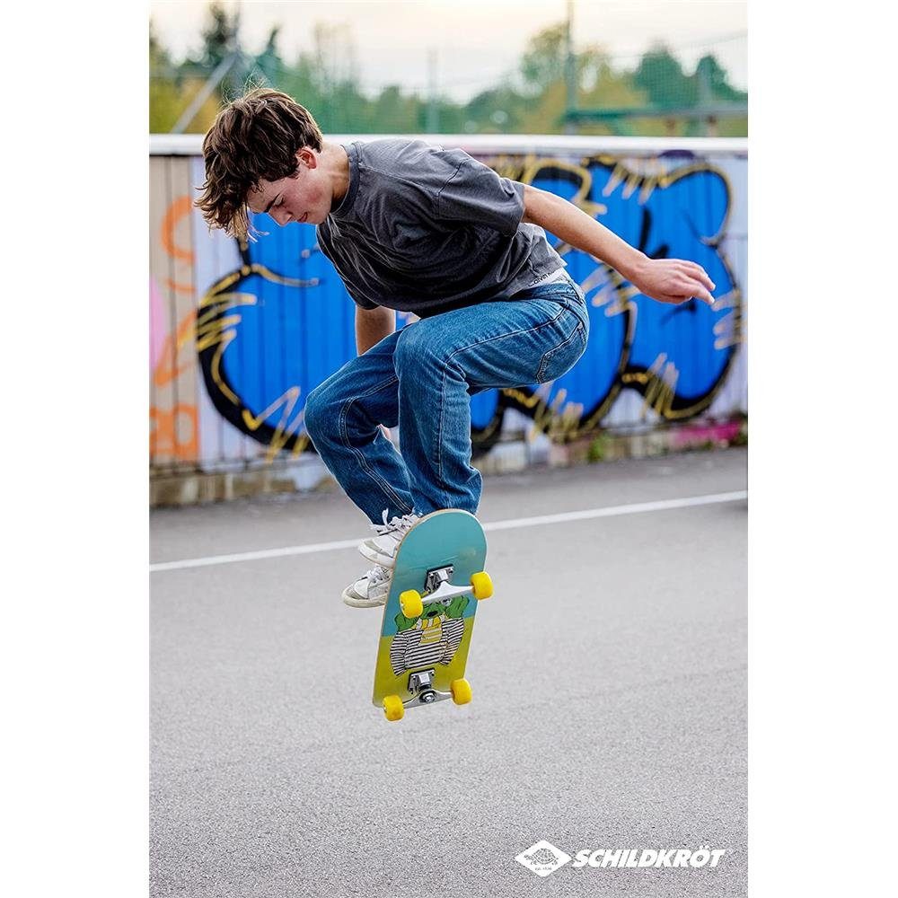Schildkröt Skateboard Skateboard Kicker 31´´ Green Dog, 79 cm Einsteiger Board 9-fach Holz Gewölbt Rutschfest