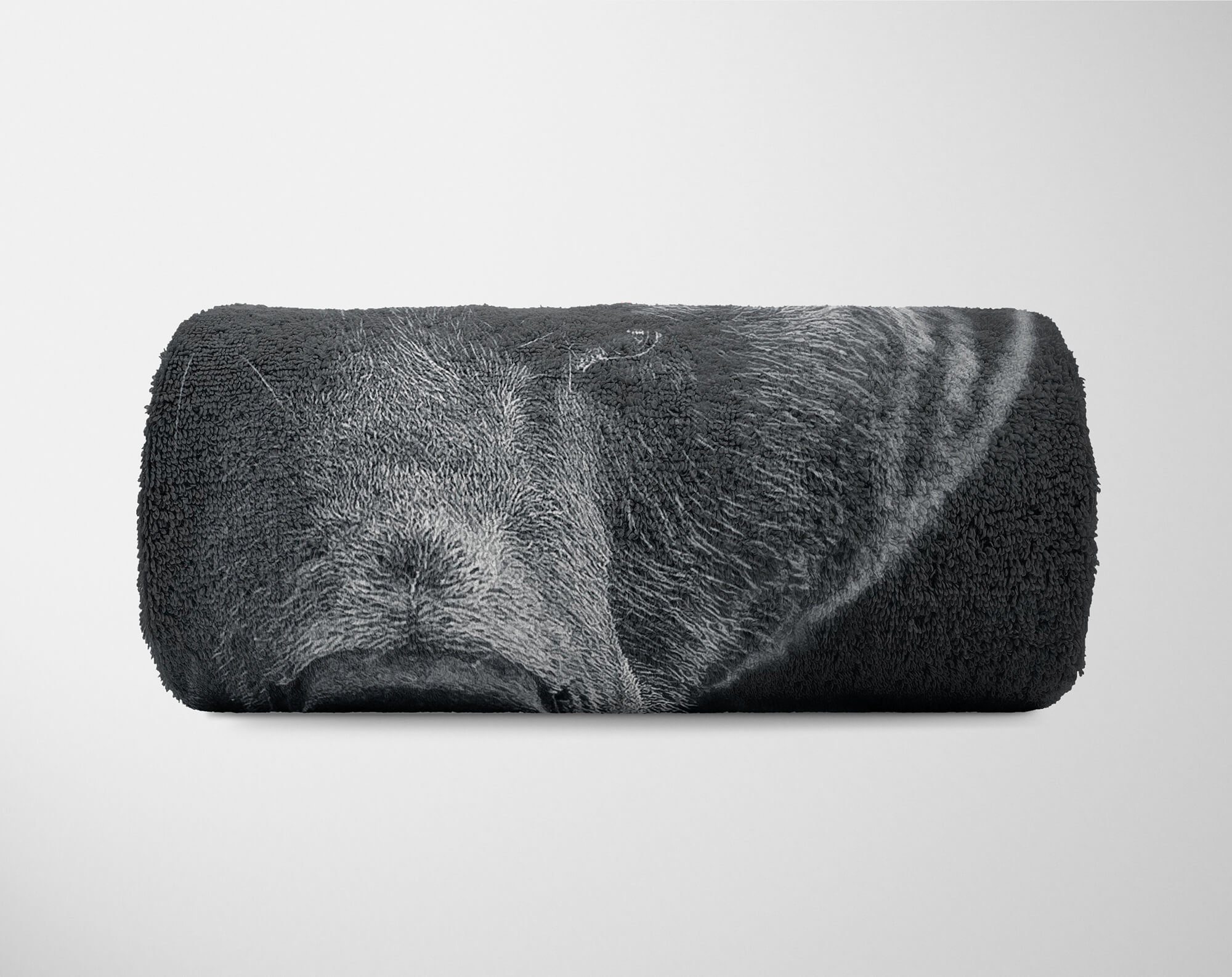 (1-St), Baumwolle-Polyester-Mix Handtuch Schwarz, Handtücher mit Art Bär Sinus Handtuch großer Kuscheldecke Strandhandtuch Tiermotiv Saunatuch