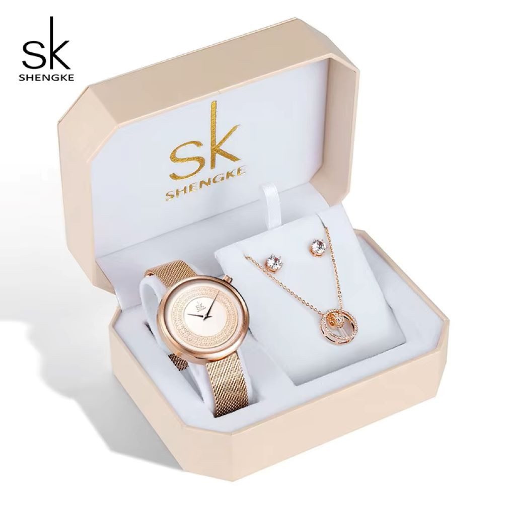 Schmuckset Weihnachten Muttertag Shengke Geschenkset,elegante Damenuhr