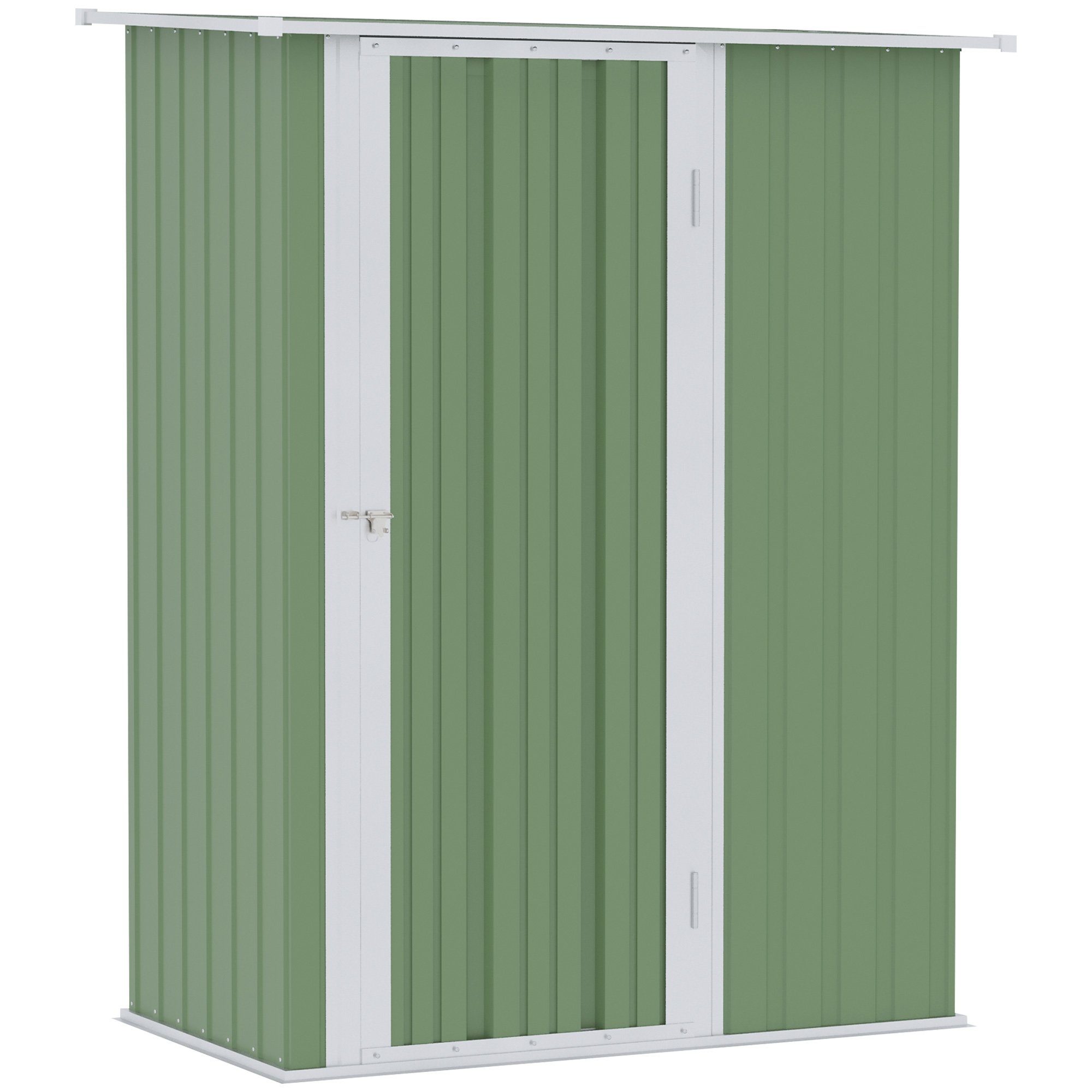 Outsunny Gerätehaus Geräteschuppen mit Tür, Outdoor, aus Stahl, BxT: 142x86 cm, (1 St)