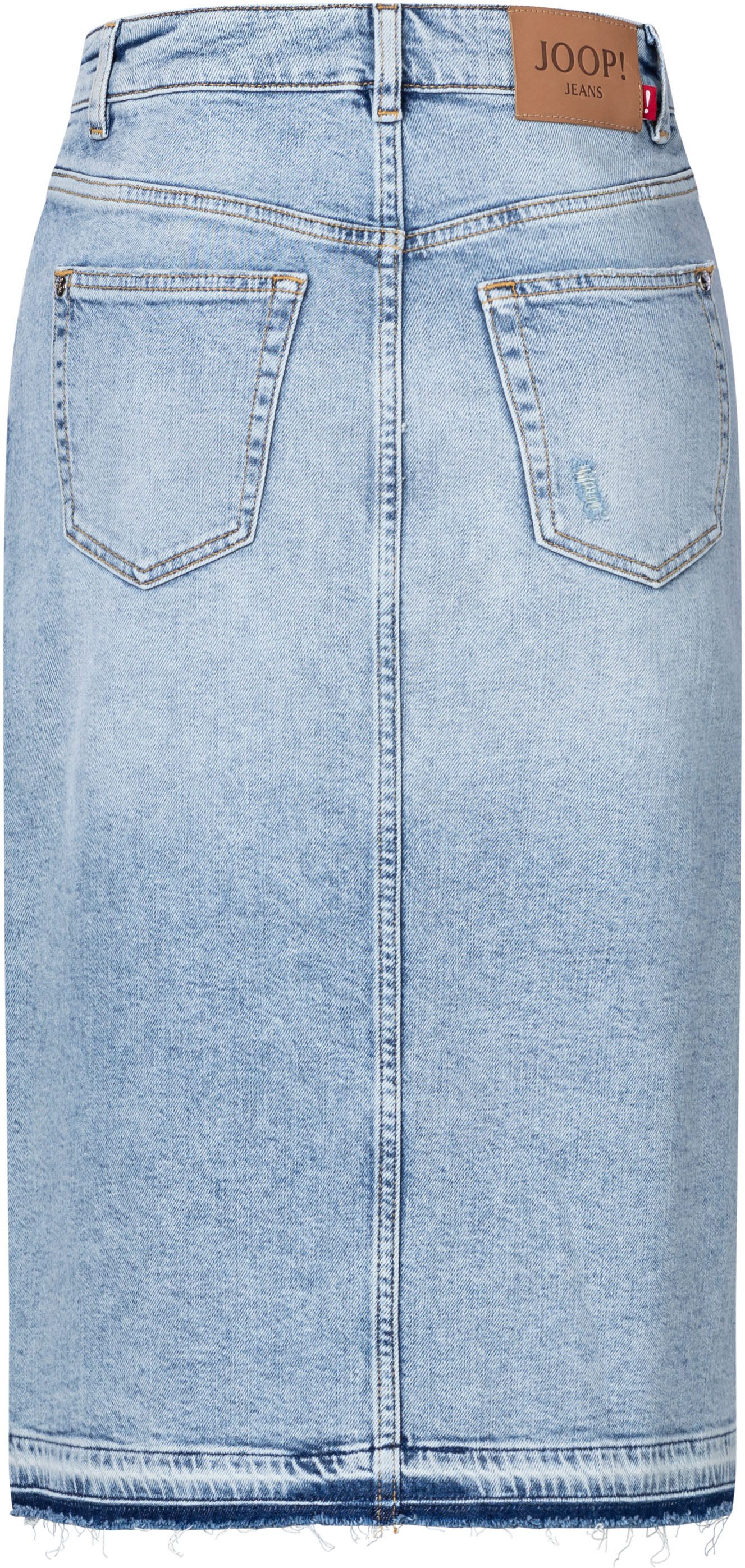 Joop Jeans Jeansrock Romy mit Fransensaum