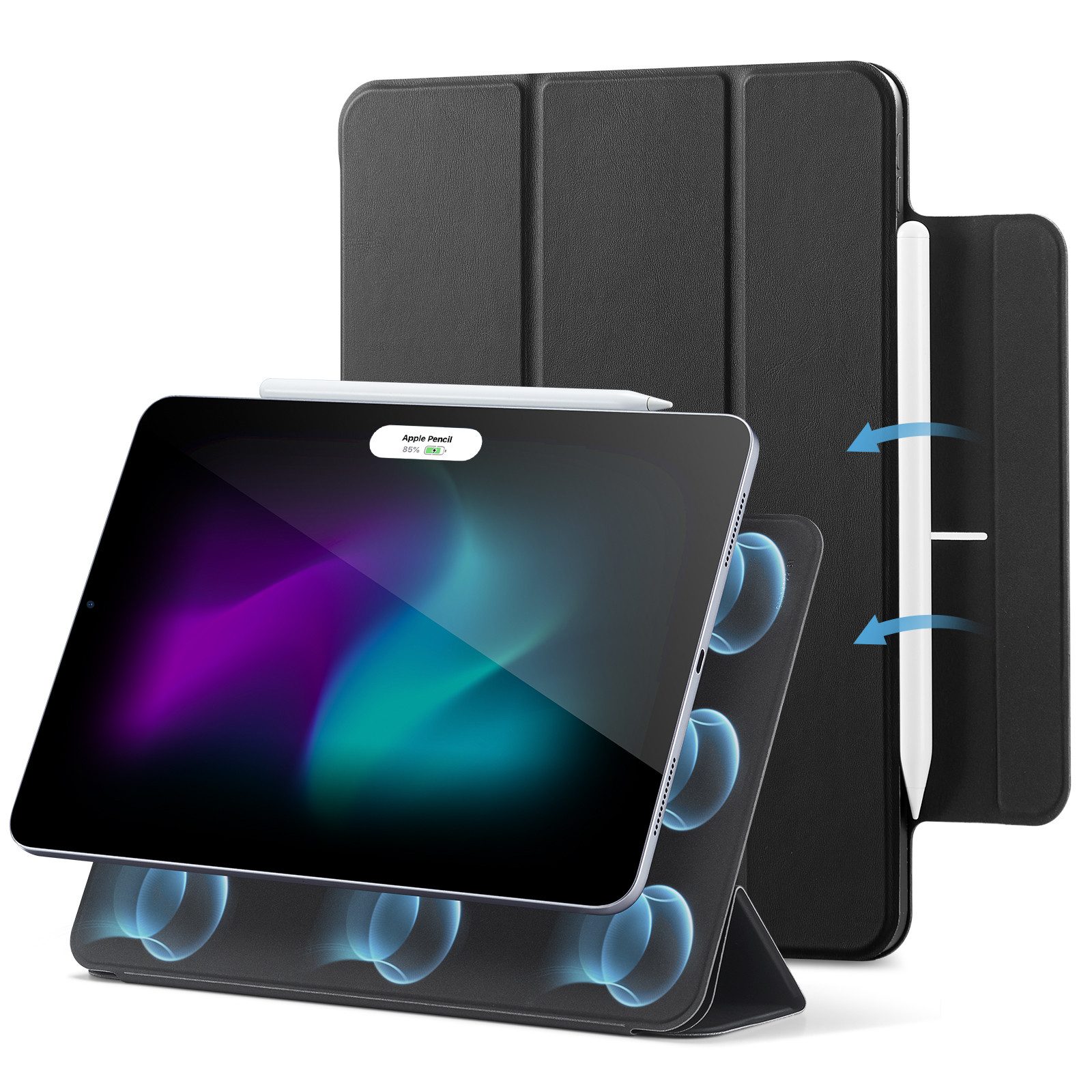 ESR Tablet-Hülle Rebound Magnetic Case 28 cm (11 Zoll), starke Magnetbefestigung, dreifach klappbarer Ständer