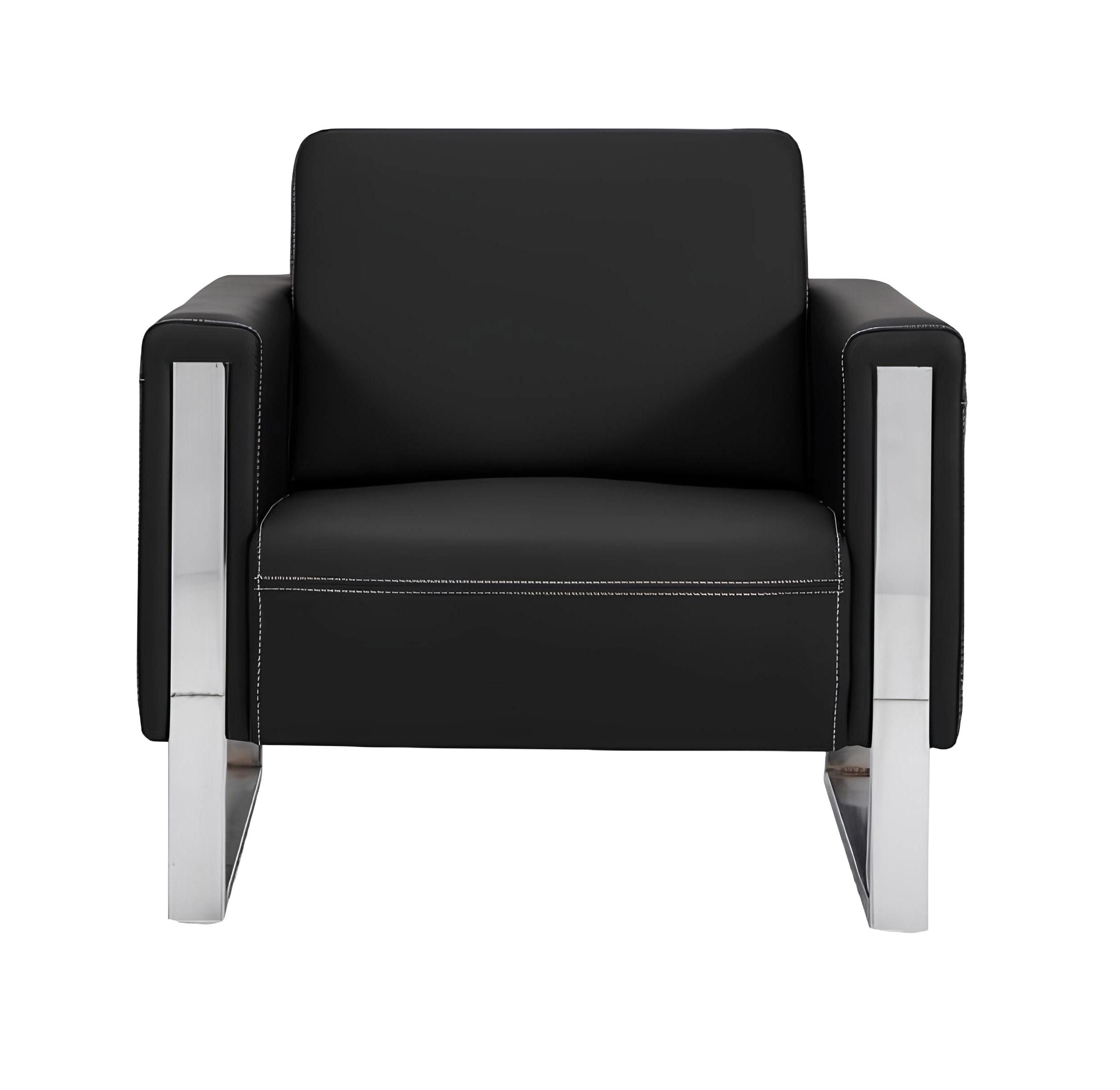 Xlmoebel Sessel Eleganter Polstersessel aus hochwertigem Leder für das Büro (Sessel), Hergestellt in Europa