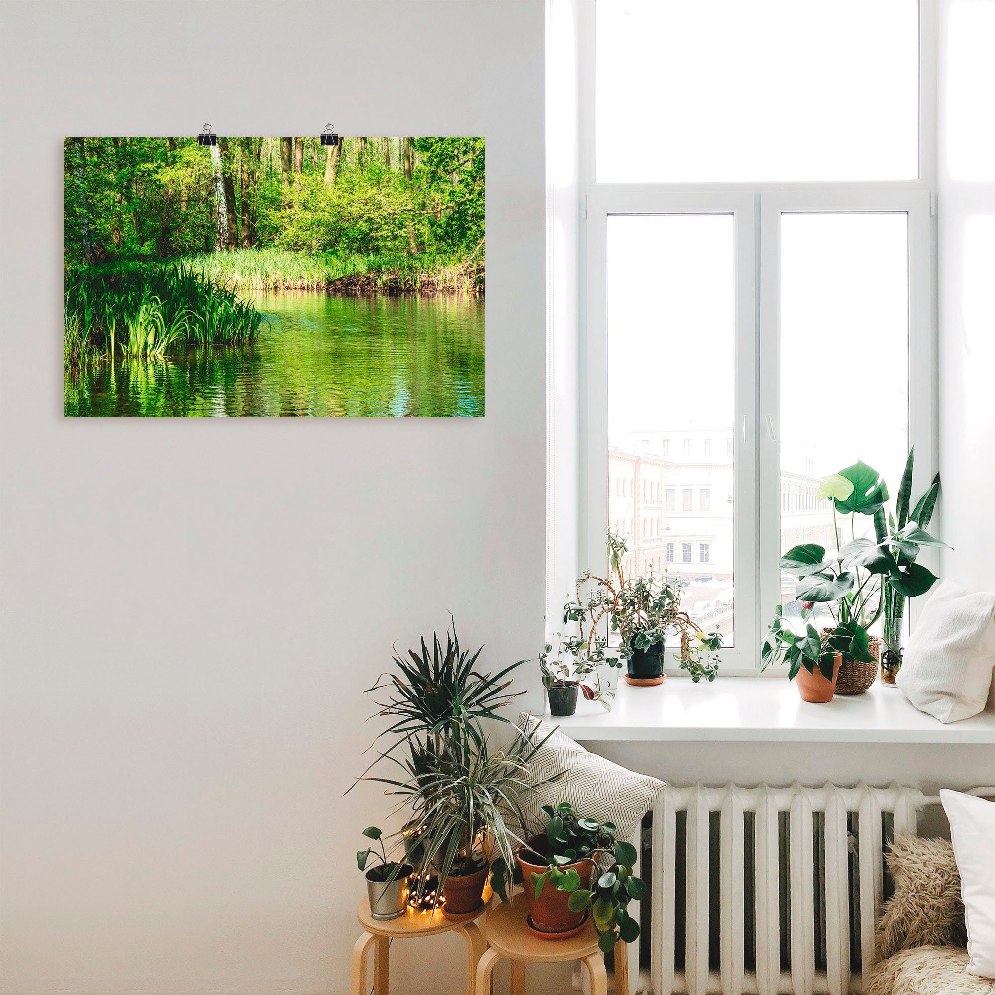 oder (1 Wandbild Landschaft Spreewald Artland Wald in Poster Alubild, bei Größen Lübbenau, Wandaufkleber Leinwandbild, als versch. im St),