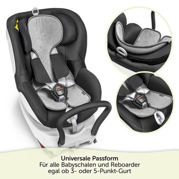 Zamboo Autokindersitz Cool & Dry - Grau, Sitzauflage für Babyschale Maxi Cosi & ReboarderSommer Sitzeinlage