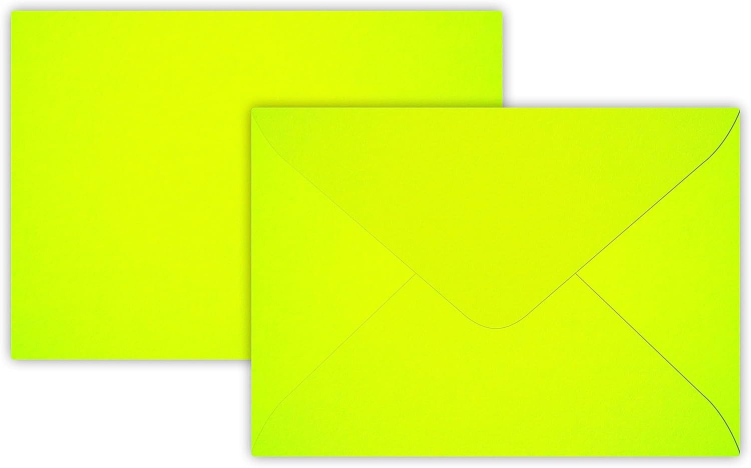 Briefumschläge24Plus Briefumschlag 25 Mini 6 x 9 cm Конверты Visitenkarten größe NEON Gelb, 60 x 90 mm Конверты Visitenkarten größe NEON Gelb