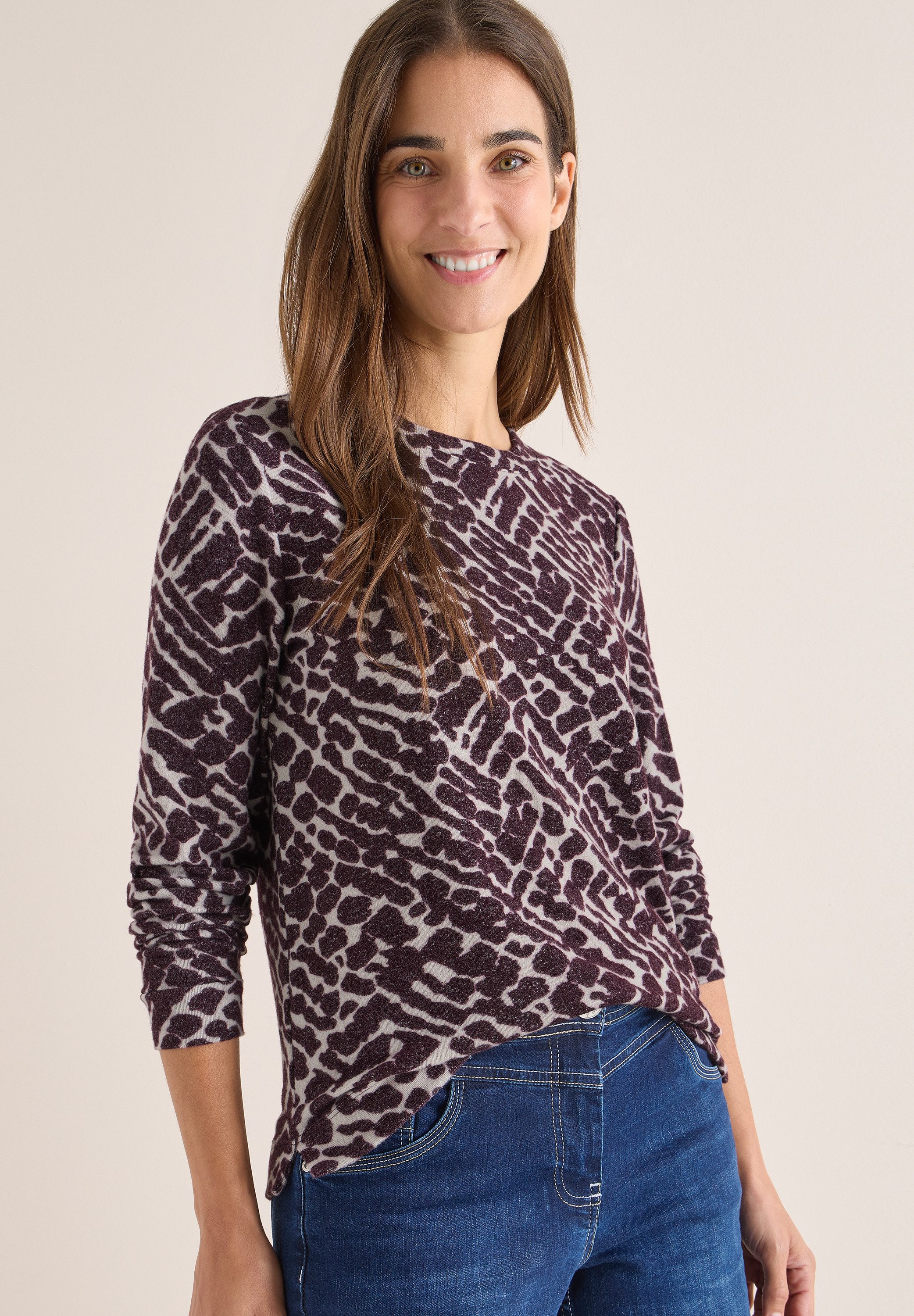 CECIL Langarmshirt mit grafischem Muster