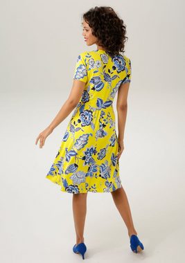 Aniston CASUAL Sommerkleid mit großflächigem Blumendruck- jedes Teil ein Unikat - NEUE KOLLEKTION