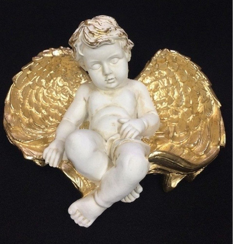JVmoebel Skulptur Engel Figur aus hochwertigem Polyresin in Weiß (1 St), Made in Europa