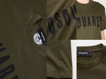 Dsquared2 T-Shirt DSQUARED2 Jeans Army Drip Painted T-Shirt Shirt Logo Cotton Tee Top Ic