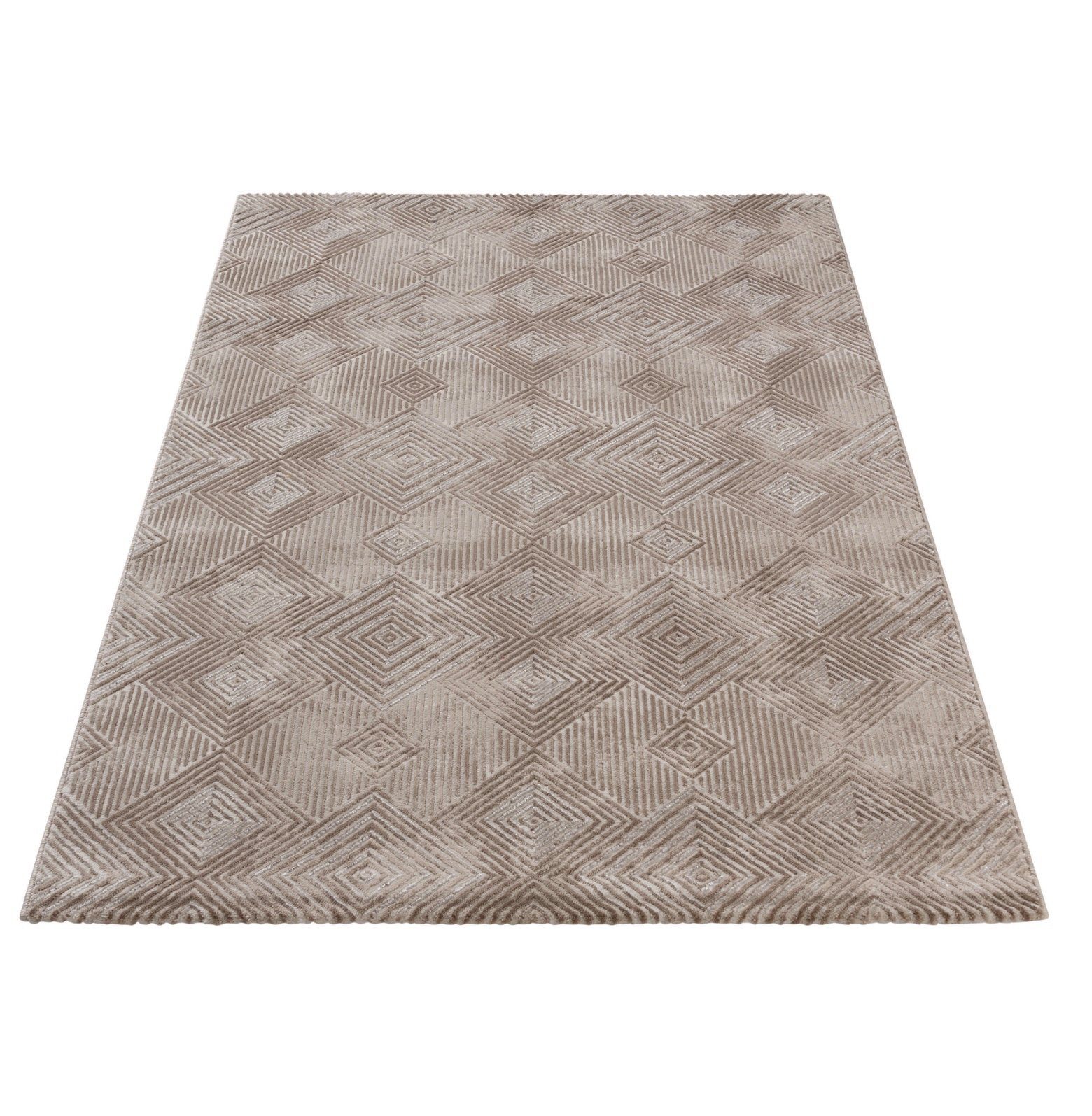 Designteppich Teppich Florhöhe 12mm mit modernen Design, Giantore beige