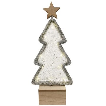 Nordlux LED Dekolicht, 10x LED Dekoration Leuchte Baum silber Weihnachten Tisch