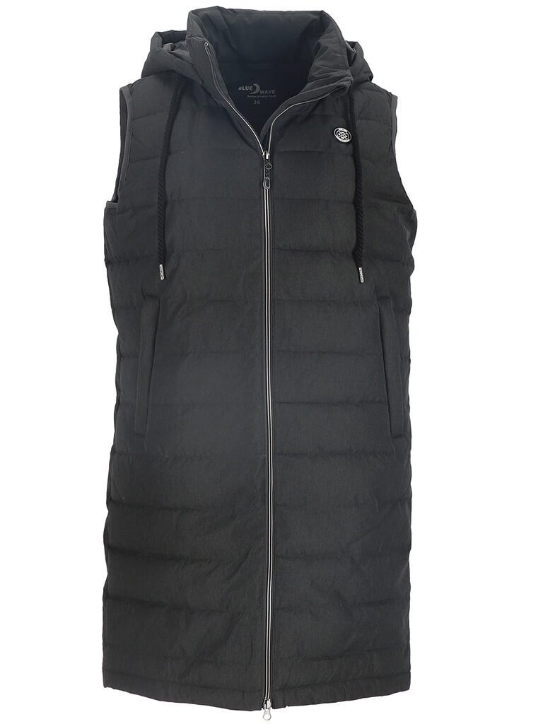 Blue Wave Longweste Damen Steppweste Nathalia lang mit abnehmbarer Kapuze i günstig online kaufen