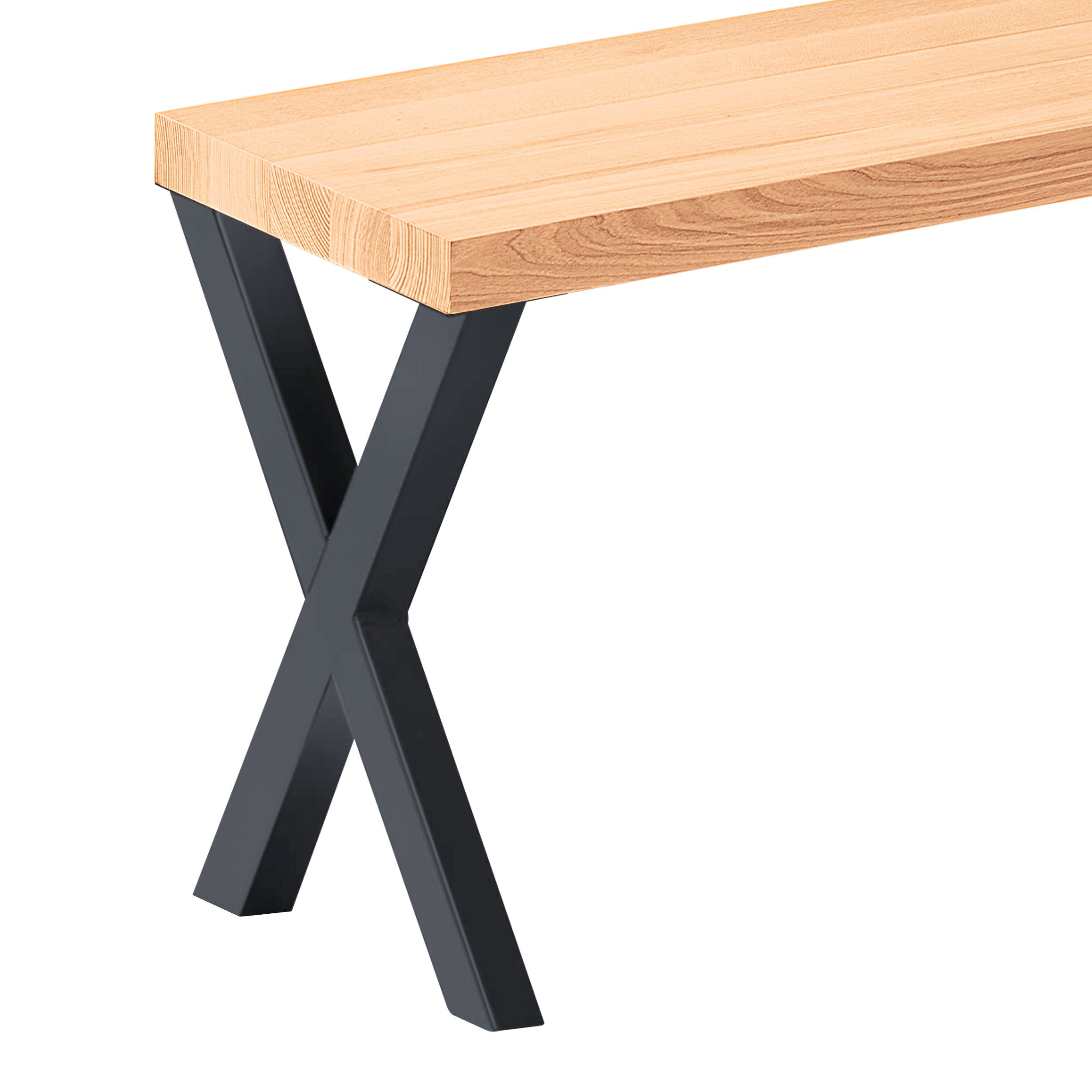 LAMO Manufaktur Sitzbank LSB Sitzbank (Komplett-Set, 3-Teilig), 40mm stake Massivholzplatte