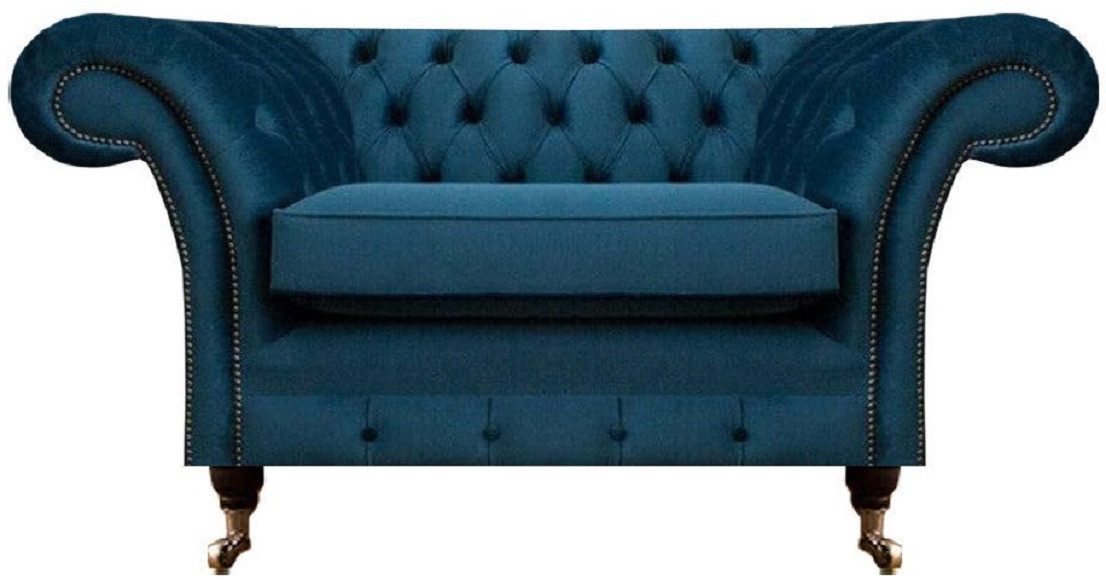 Xlmoebel Chesterfield-Sessel Eleganter Chesterfield-Sessel aus hochwertigem Stoff in Grau (1-St., Sessel), Hergestellt in Europa
