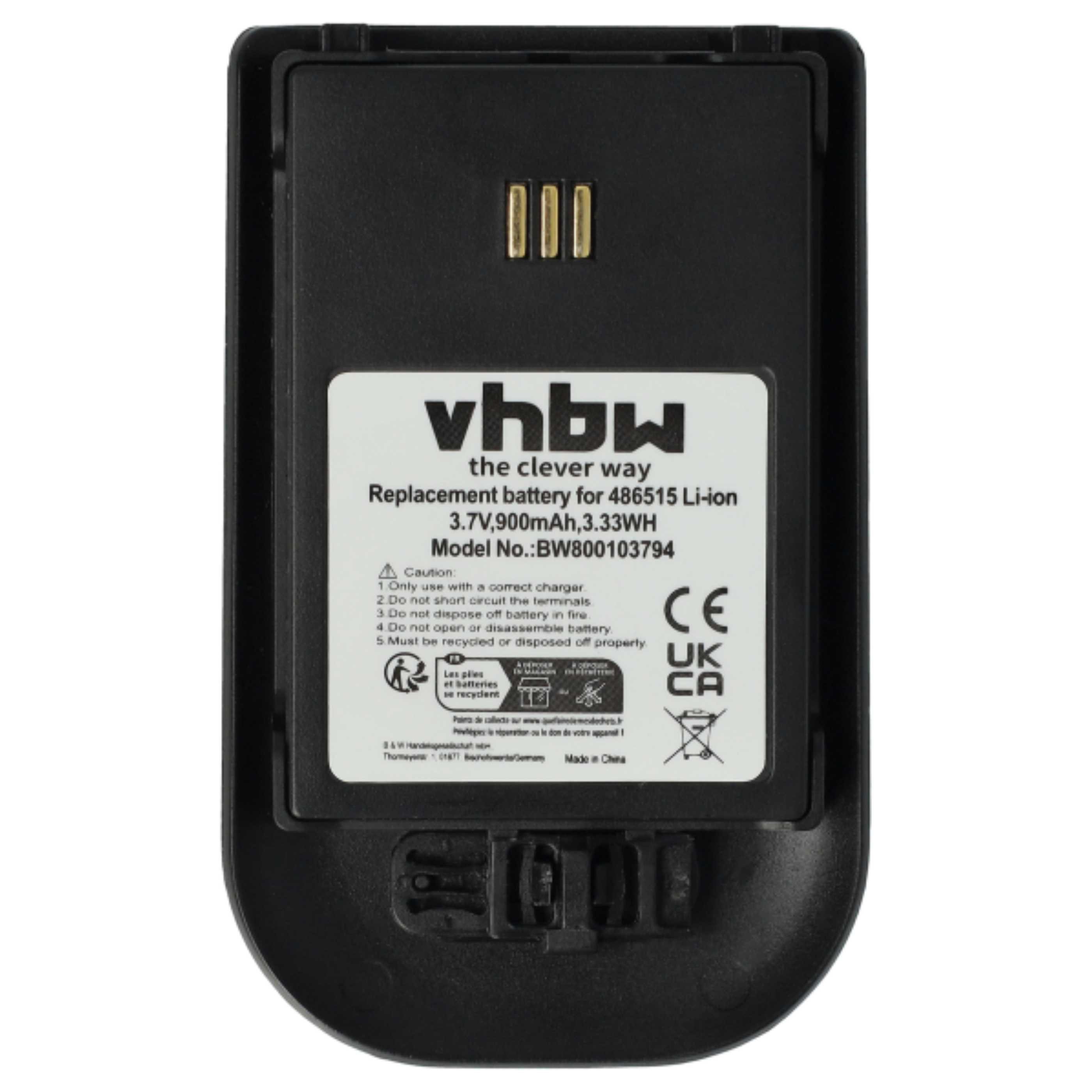 vhbw Akku Ersatz für 0486515, 3BN78404AA, 660190/R1A, 660190/R1AA, Akku Akku Li-Ion 900 mAh (3,7 V, 3 St), Leistungsfähige Austausch-Akkus für Telefon, Festnetz oder schnurloses