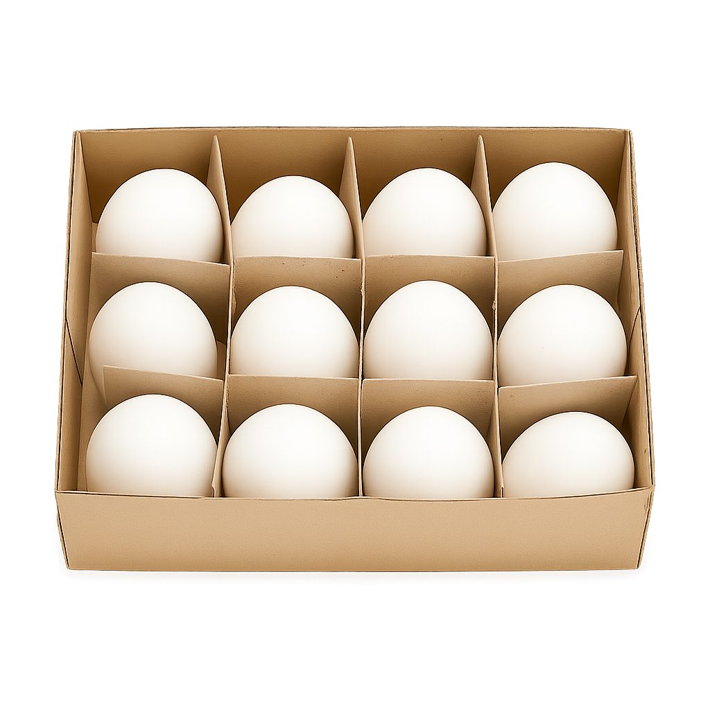 NaDeco Bastelnaturmaterial Gänseeier Natur 12 Stück Ausgeblasen und gereinigt