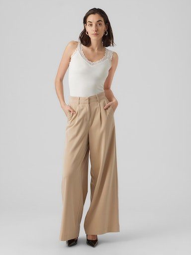 Vero Moda Spitzentop VMROSA SL TOP JRS NOOS Viskosemischung